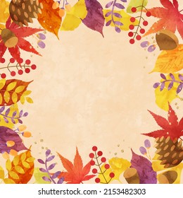 Vector illustration of autumn plant leaves