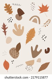 Vector illustration of autumn plants.