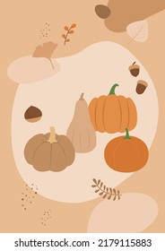 Vektorgrafik von Herbstpflanzen.