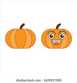 Vector illustration of a autumn pumpkin. vectors for animations, clip art, cards and stickers