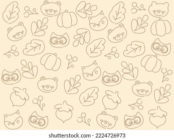 Vector illustration of autumn season background.