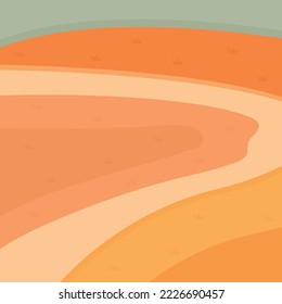 Vector illustration: autumn simple minimal geometric flat style. Nature colorful landscape geometric illustration.