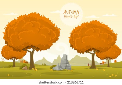 Vector illustration of Autumn theme