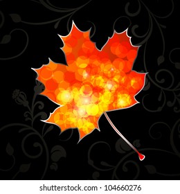 Vector illustration of an autumnal background