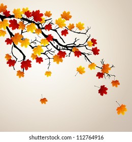 Vector Illustration of an Autumnal Background