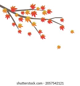 Ilustración vectorial del fondo de arce otoñal