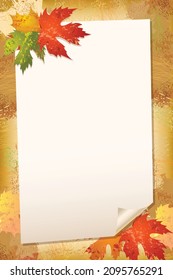 Vector illustration of autumnal theme 
