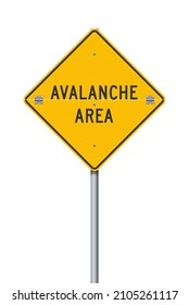 Ilustración vectorial de la señal de la avalancha de la carretera amarilla