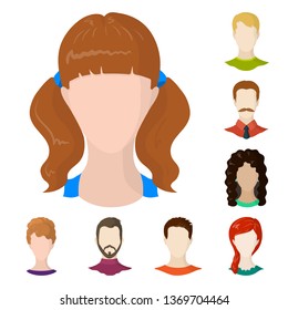 Vector illustration of avatar and dummy icon. Collection of avatar and figure stock vector illustration.