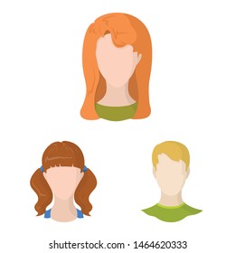 Vector illustration of avatar and dummy icon. Collection of avatar and figure stock symbol for web.