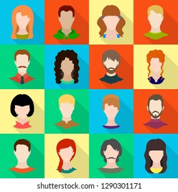 Vector illustration of avatar and dummy sign. Set of avatar and image stock symbol for web.