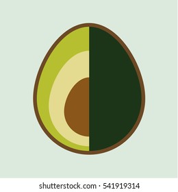 vector illustration of avocado