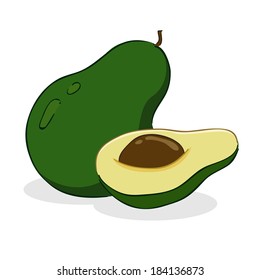 Vector illustration of avocado Fruits