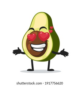 vector illustration of avocado mascot or character crying