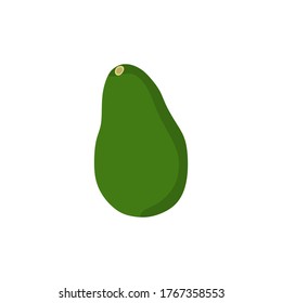 Vector illustration of an avocado with a transparent background