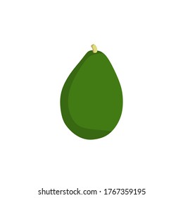 Vector illustration of an avocado with a transparent background