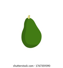 Vector illustration of an avocado with a transparent background