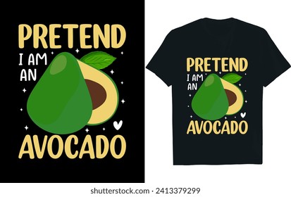 Vector illustration Avocado t-shirt design.