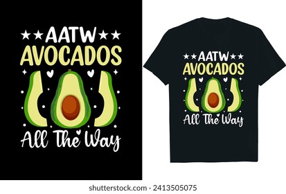 Vektorgrafik Avocado T-Shirt Design.