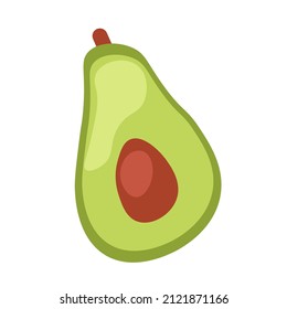 Vector illustration of avocados. Avocado in a flat style. Healthy food. Healthy lifestyle. Healthy eating.