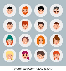 Vector illustration of avtars for games, websites and applications 