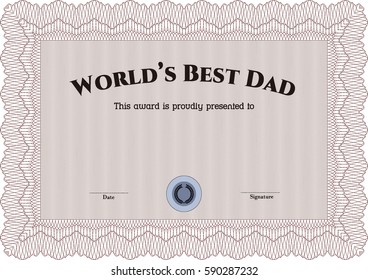 Best dad certificate Images, Stock Photos & Vectors | Shutterstock