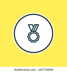 Vector illustration of award icon line. Beautiful lifestyle element also can be used as medal icon element.
