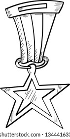 vector illustration of award medal