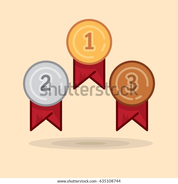 Vector Illustration Award Medal Winner On Stock Vector (Royalty Free ...