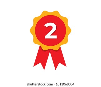 Vector illustration of award ribbon icon, isolated.
