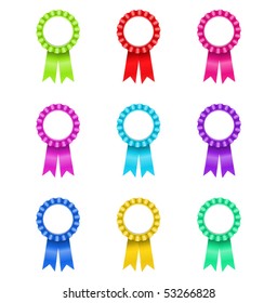 Vektorgrafik von Award Rosette (nur Farbverläufe)