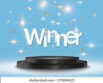 
Vector illustration for award winners. Pedestal or platform for honoring prize winners.