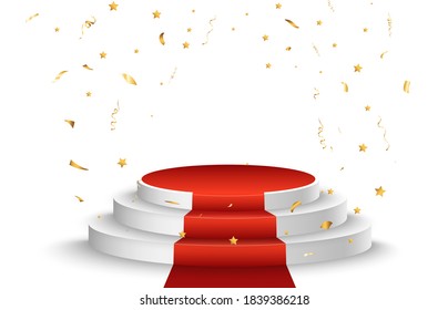 Vector illustration for award winners. Pedestal or platform for honoring prize winners.