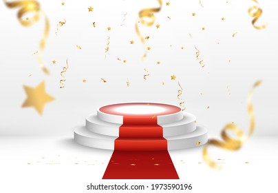 Vector illustration for award winners. Pedestal or platform for honoring prize winners.	
