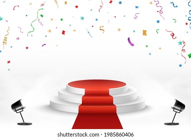Vector illustration for award winners. Pedestal or platform for honoring prize winners.