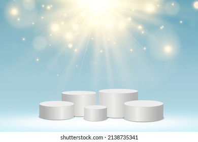 Vector illustration for award winners. Pedestal or platform for honoring prize winners.	

