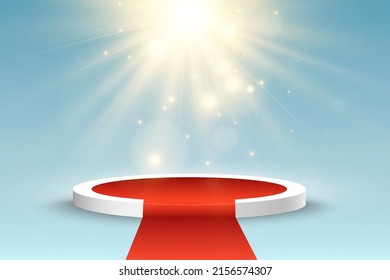 Vector illustration for award winners. Pedestal or platform for honoring prize winners.