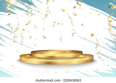 Vector illustration for award winners. Pedestal or platform for honoring prize winners.	
