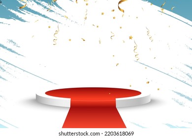 Vector illustration for award winners. Pedestal or platform for honoring prize winners.	
