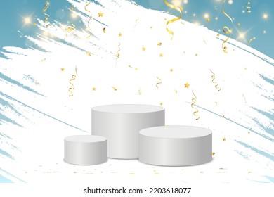 Vector illustration for award winners. Pedestal or platform for honoring prize winners.	
