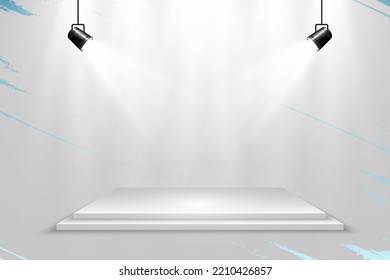 Vector illustration for award winners. Pedestal or platform for honoring prize winners.	