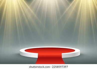Vector illustration for award winners. Pedestal or platform for honoring prize winners.	
