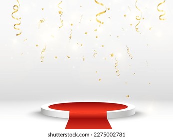 	
Vector illustration for award winners. Pedestal or platform for honoring prize winners.	
