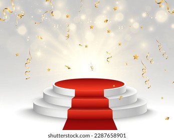 Vector illustration for award winners. Pedestal or platform for honoring prize winners.	