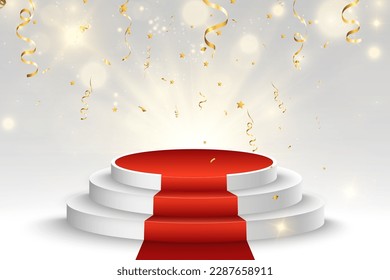 Vector illustration for award winners. Pedestal or platform for honoring prize winners.	