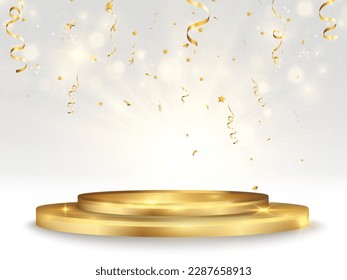 Vector illustration for award winners. Pedestal or platform for honoring prize winners.	