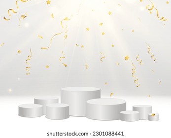 Vector illustration for award winners. Pedestal or platform for honoring prize winners.	
