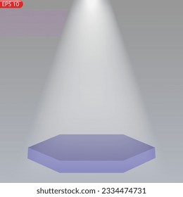 Vector illustration for award winners. Pedestal or platform for honoring prize winners