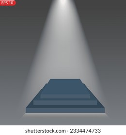 Vector illustration for award winners. Pedestal or platform for honoring prize winners