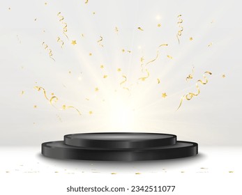 Vector illustration for award winners. Pedestal or platform for honoring prize winners.	